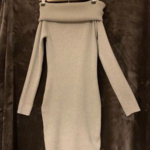 Gray Soft Ribbed Turtleneck